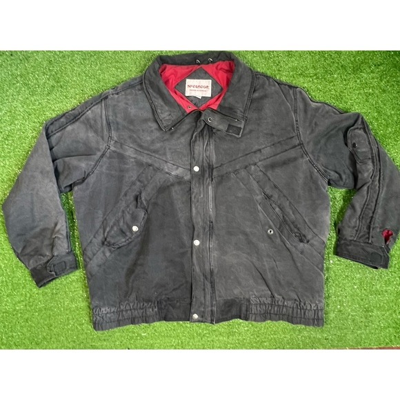 Vintage Mcregor Jacket 2XL Work Jacket Faded Black Grey Chore Coat XXL Y2K - Picture 1 of 8